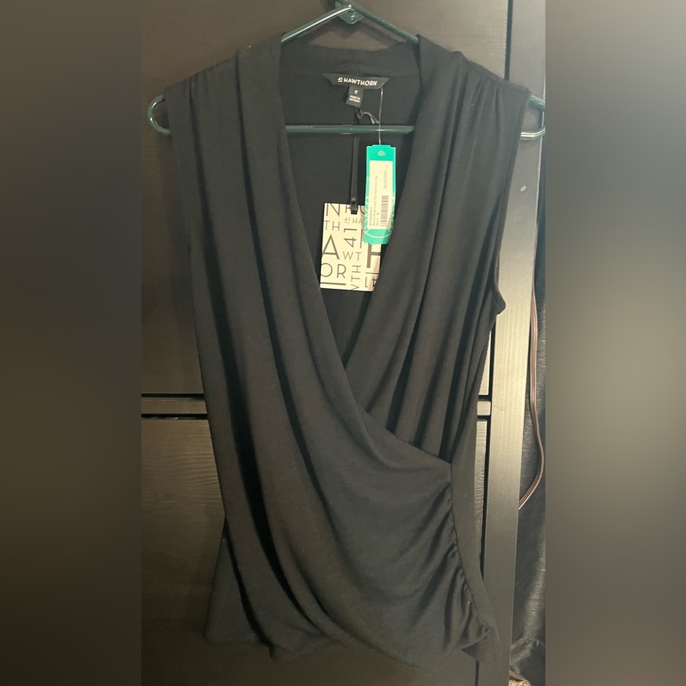 Benny Wrap Front Ruched Knit Top-Medium. 41 Hawthorn